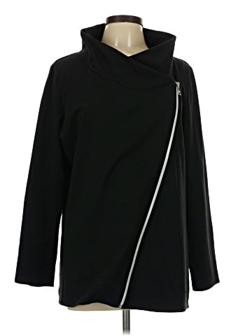 Black Rivet Zip Up Hoodie (view 1)