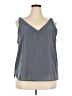 Ann Taylor LOFT 100% Polyester Gray Sleeveless Blouse Size XXL - photo 1