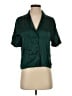 Reformation 100% Silk Green Short Sleeve Silk Top Size XS - photo 1
