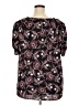 Ann Taylor Floral Paisley Black Short Sleeve Blouse Size XXL - photo 2