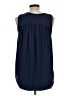 Gap 100% Polyester Blue Sleeveless Blouse Size L (tall) - photo 2