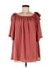 She + Sky 100% Polyester Burgundy 3/4 Sleeve Blouse Size M - photo 1