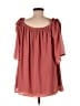 She + Sky 100% Polyester Burgundy 3/4 Sleeve Blouse Size M - photo 2