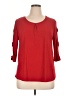 Diana Belle Red 3/4 Sleeve Top Size XL - photo 1