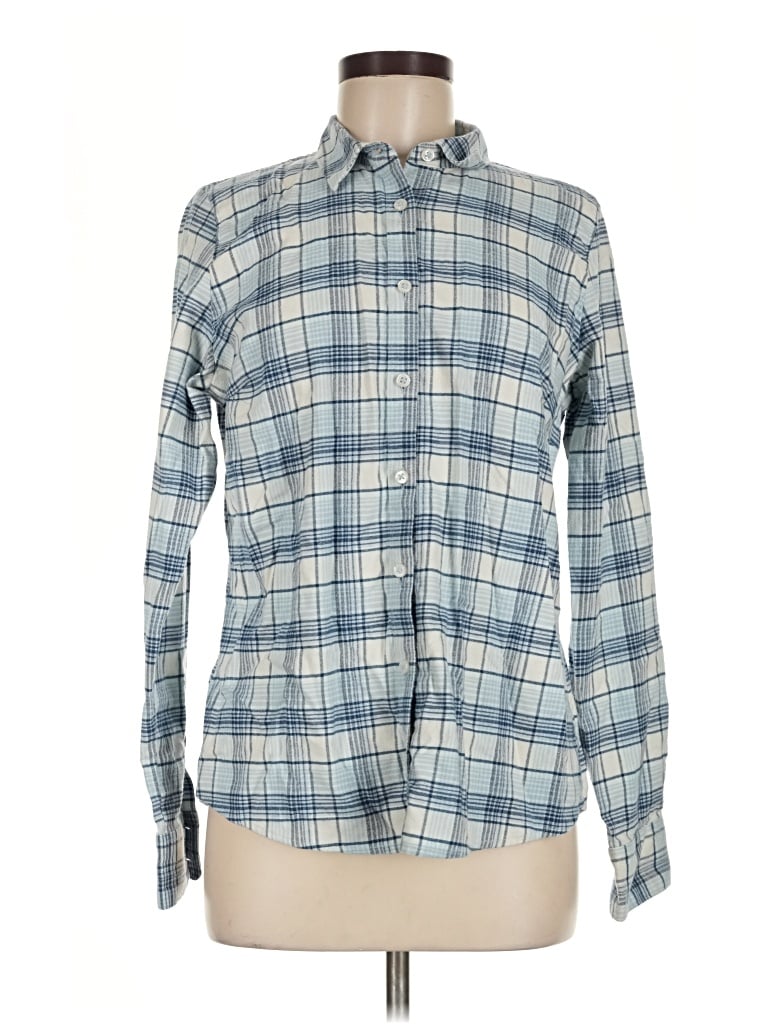 Pre-owned Orvis Long Sleeve Button Down Shirt In Blue
