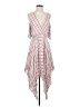 Dee Elly 100% Rayon Stripes White Cocktail Dress Size S - photo 1