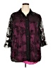 Maggie Barnes 100% Polyester Burgundy 3/4 Sleeve Blouse Size 2X - photo 1