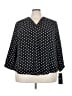 Calessa 100% Polyester Polka Dots Black 3/4 Sleeve Blouse Size 3X - photo 1