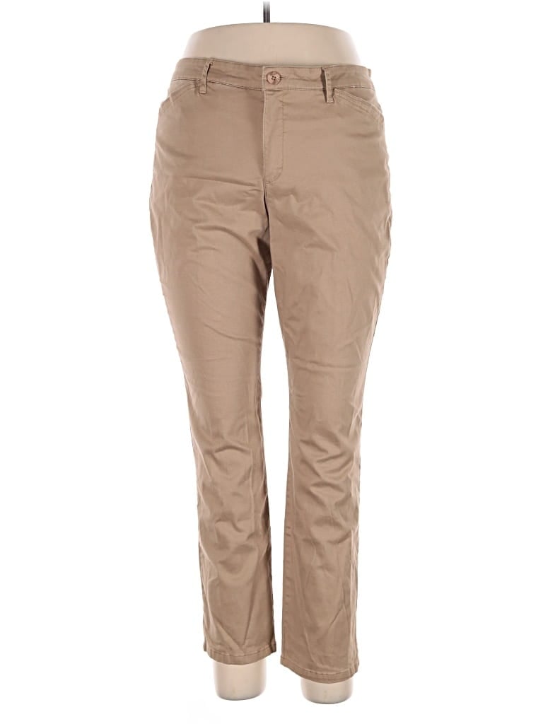Pre-owned Gloria Vanderbilt Khaki Pant In Tan