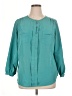 George 100% Polyester Teal Long Sleeve Blouse Size 1X - photo 1