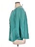 George 100% Polyester Teal Long Sleeve Blouse Size 1X - photo 5