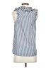J.Crew 100% Cotton Blue Sleeveless Blouse Size 2 - photo 2