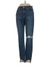 7 For All Mankind Hearts Blue Jeans Size 25 waist - photo 1