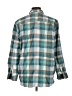 Eddie Bauer Plaid Teal Long Sleeve Blouse Size L - photo 2