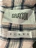 Grayson 100% Cotton Plaid Gray Long Sleeve Blouse Size Sm (2) - photo 7