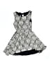 Speechless Graphic Silver Dress Size 7 - photo 1