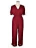 Boden 100% Viscose Solid Burgundy Jumpsuit Size 14 - photo 1
