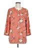 Grace 100% Polyester Floral Orange 3/4 Sleeve Blouse Size M - photo 1