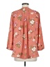 Grace 100% Polyester Floral Orange 3/4 Sleeve Blouse Size M - photo 2