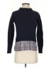 Joseph Checkered-gingham Blue Wool Pullover Sweater Size XS - photo 1