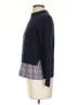 Joseph Checkered-gingham Blue Wool Pullover Sweater Size XS - photo 5