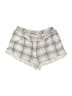Cope 100% Rayon Plaid Ivory Shorts Size 8 - photo 1