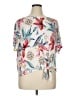 Chico's Floral White Short Sleeve Blouse Size XL (3) - photo 1
