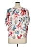 Chico's Floral White Short Sleeve Blouse Size XL (3) - photo 2