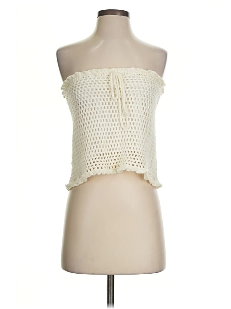 Pre-owned Tiger Mist Tube Top Ivory Strapless Neckline Tops