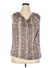 MICHAEL Michael Kors Snake Print Pink Silver Sleeveless Blouse Size 2X - photo 1