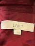 Ann Taylor LOFT 100% Polyester Burgundy Long Sleeve Blouse Size L - photo 7