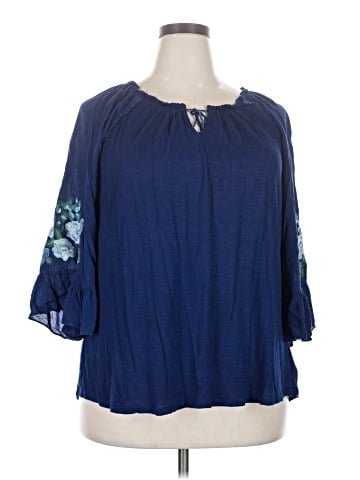 Vintage America Blues 3/4 Sleeve Blouse (view 1)