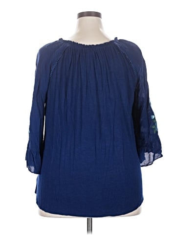 Vintage America Blues 3/4 Sleeve Blouse (view 2)