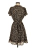 Ann Taylor LOFT 100% Polyester Animal Print Brown Casual Dress Size S - photo 1