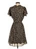 Ann Taylor LOFT 100% Polyester Animal Print Brown Casual Dress Size S - photo 2
