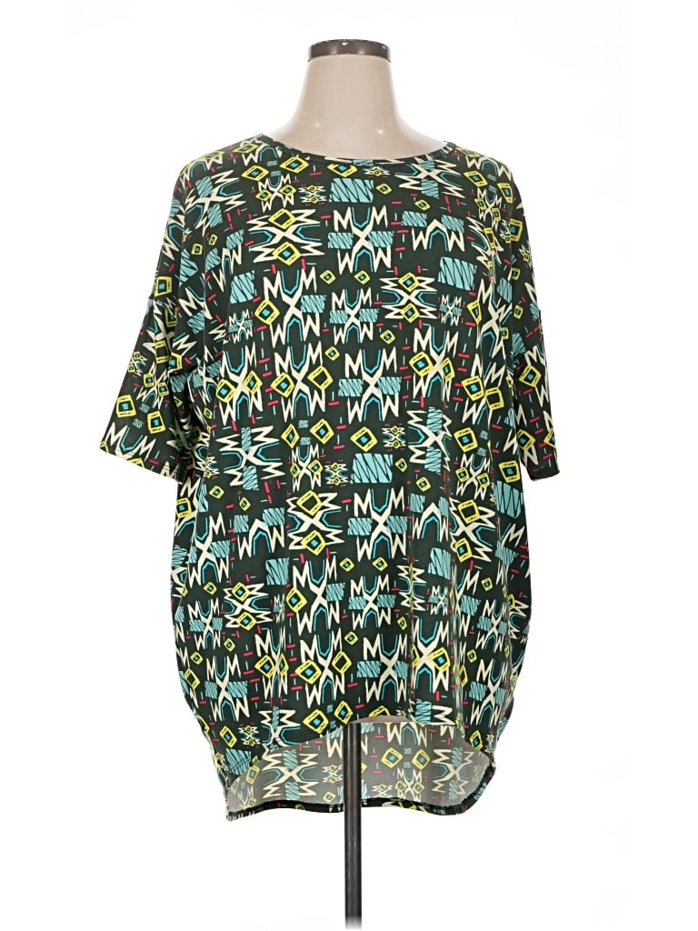 Pre-owned Lularoe 3/4 Sleeve T-shirt In Teal