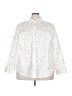 Talbots Polka Dots White 3/4 Sleeve Button-Down Shirt Size 22 - photo 1