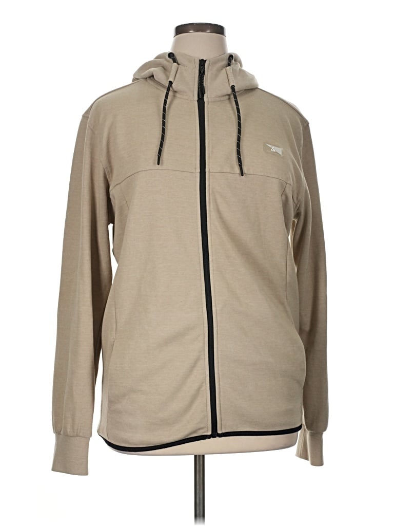 Pre-owned Jack & Jones Zip Up Hoodie In Tan