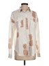 Unbranded Print Ivory Long Sleeve Blouse Size S - photo 1