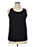 Maggie Barnes 100% Polyester Solid Black Sleeveless T-Shirt Size 0X - photo 1