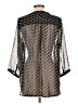 Rain 100% Polyester Polka Dots Black 3/4 Sleeve Blouse Size L - photo 2