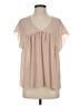 Joie 100% Silk Tan Short Sleeve Silk Top Size XS - photo 1