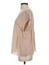 Joie 100% Silk Tan Short Sleeve Silk Top Size XS - photo 5