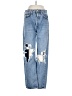 AGOLDE 100% Organic Cotton Graphic Blue Jeans Size 27 waist - photo 1