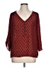 Pleione 100% Polyester Red 3/4 Sleeve Blouse Size L - photo 1