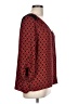 Pleione 100% Polyester Red 3/4 Sleeve Blouse Size L - photo 4
