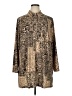 Catherines Animal Print Brown Long Sleeve Button-Down Shirt Size 1X - photo 1