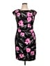 Kasper Print Black Cocktail Dress Size 16 - photo 1