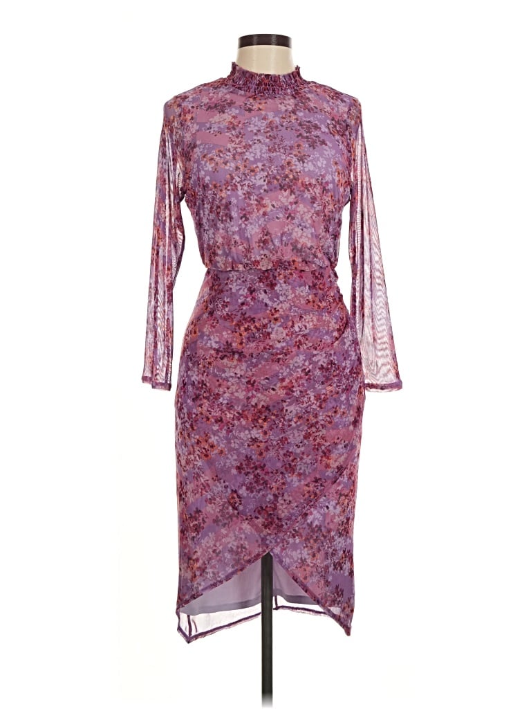 Pre-owned Laundry By Shelli Segal Cocktail Dress In Purple