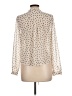 Pearl 100% Polyester Polka Dots Ivory Long Sleeve Blouse Size L - photo 2